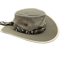 Oz Hat Beige Canvas Wide Brim Sun Protection Boonie Khaki 4 eyelets UV AUSTRALIA